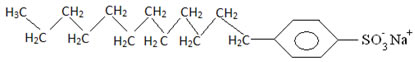 Estrutura de um sal de ácido sulfônico de detergente